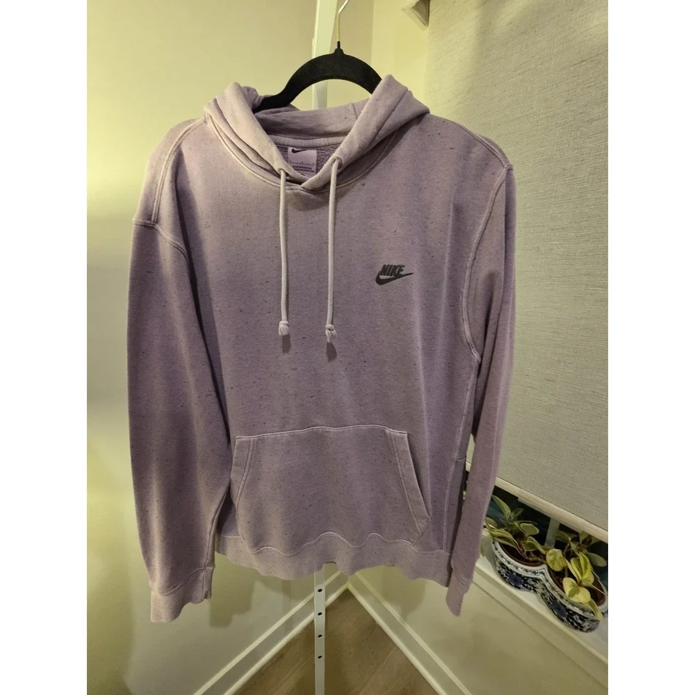 NIKE Sportswear Move To Zero Heathered Purple Hoodie‎ DA0680-596 Men's Size L
